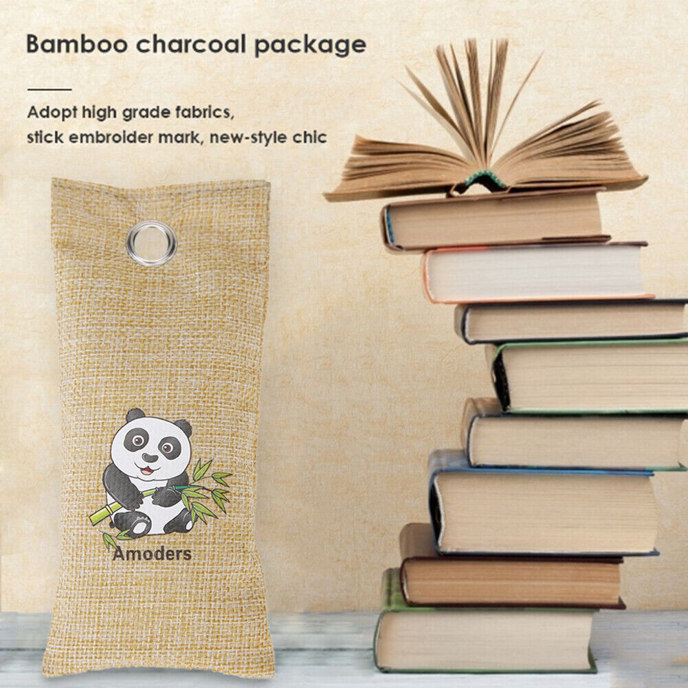 Panda Bamboo Charcoal Bag Closets Car Air Purification Deodorant (Coffee)