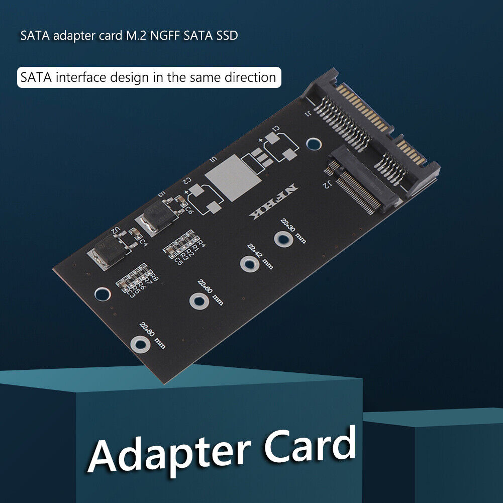 NGFF206 M.2 NGFF SATA SSD to SATA 7+15Pin Adapter Desktop Computer Card (A)