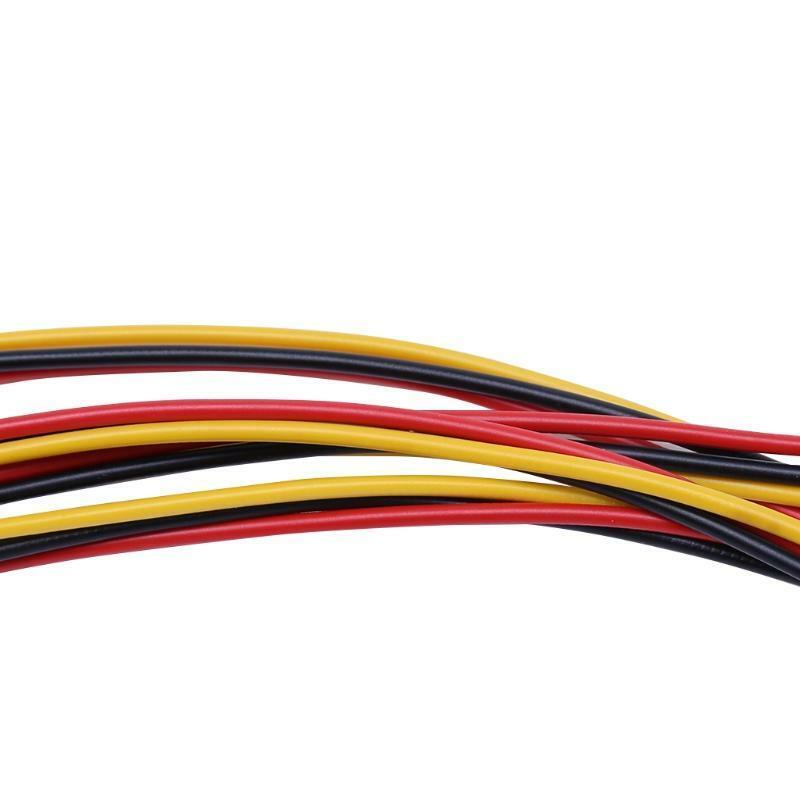 10Pcs/Set Dual Molex 4-Pin To One PCI-E 6-Pin Power Connector Y Adapter Cable