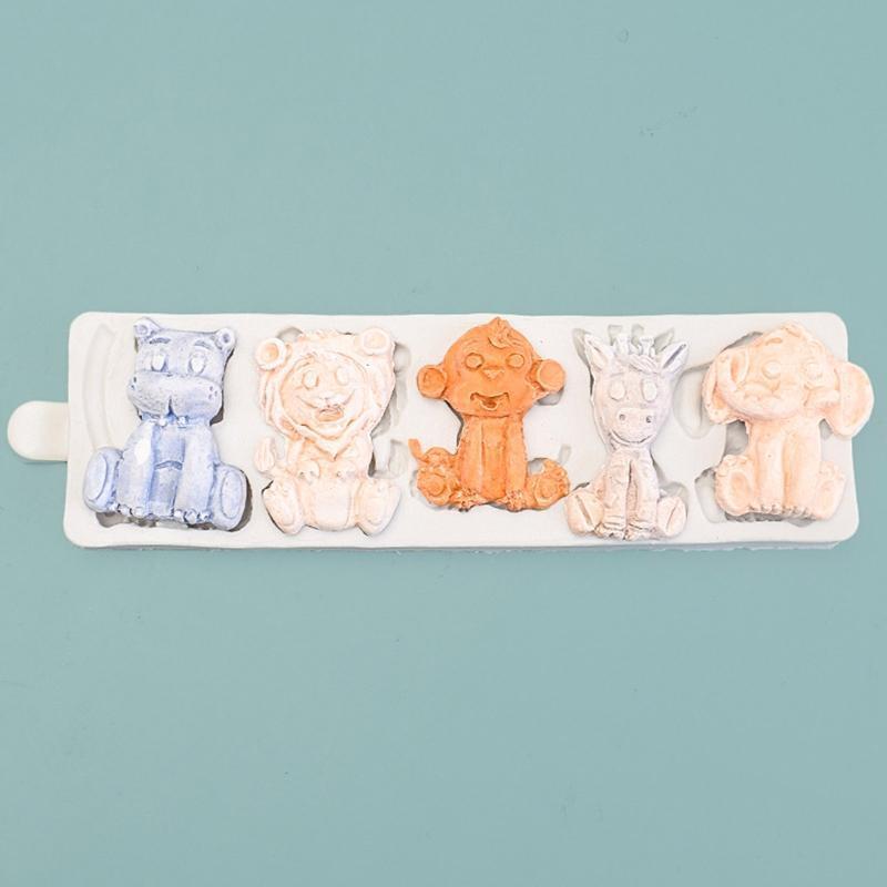 Soap Molds Silicone Craft Mold Handmade Exquisite Animal Lion Monkey Elephant
