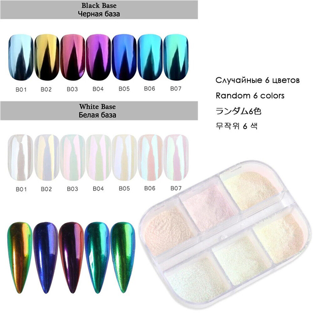 Sequins Rubbing Dust Manicure Mirror Glitter Pigment Chrome Aurora Nail Powder