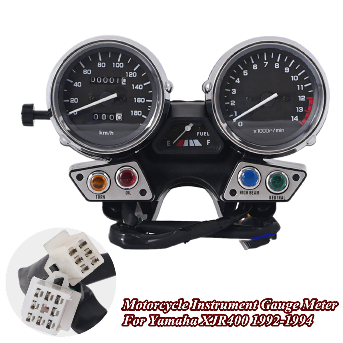 Motorcycle Instrument Gauge Meter Cluster Speedometer For Yamaha XJR400 1992-94