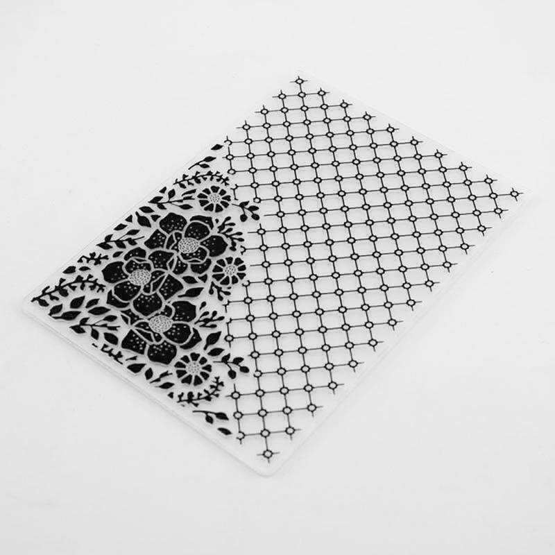Flower Embossing Folders 5 x 7 Inch Plastic Template Craft Card for Making Cards