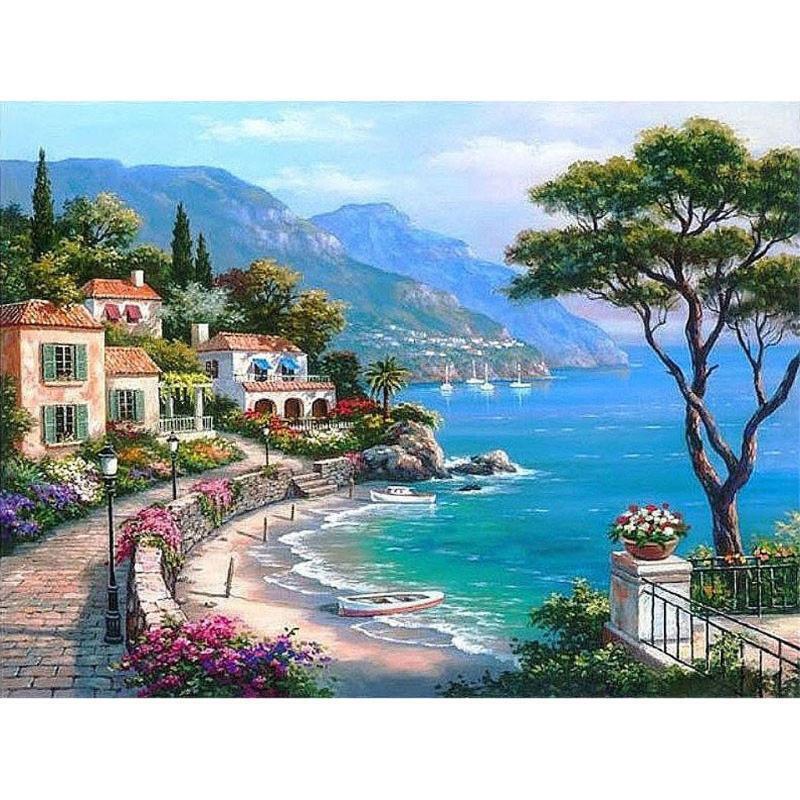 DIY Numbers Oil Painting Kit DIYDigital Canvas Children Boys Girls Handmade Tool