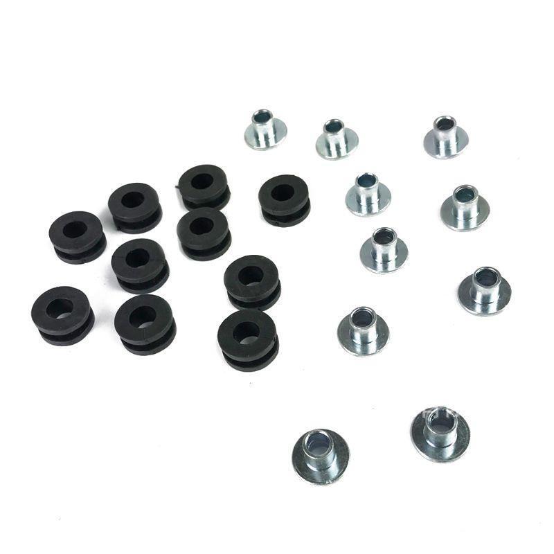 10Pcs Black Universal Rubber Motor Cycle Grommets Bushing Washers Gasket Kit
