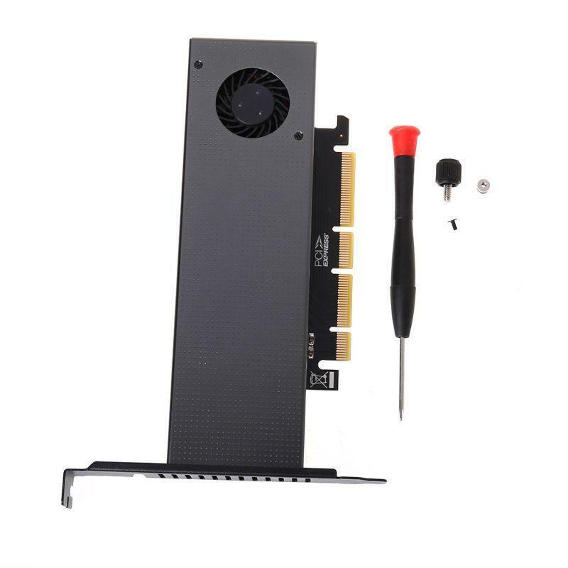 M.2 NVMe Adapter to PCIE3.0 GEN3 M.3 Built-in Turbo Fan for 2230-22110 NVME Card