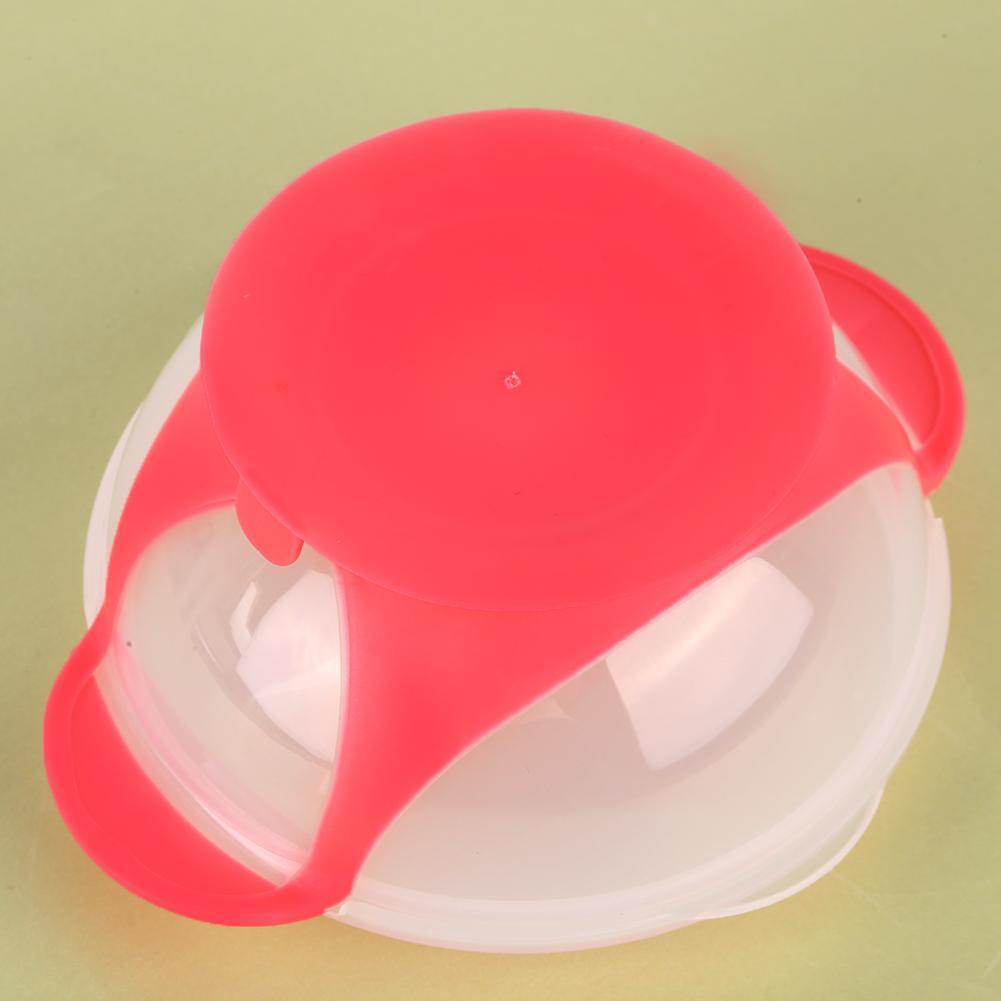 3pcs Baby Cutlery Sets Drop Resistance Suction Cup Bowl Spoon Kit (Pink