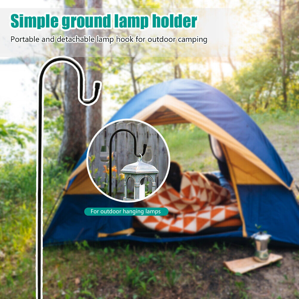 Outdoor Light Pole Ground Holder 120cm Lamp Pole Hanger Camping Equipment