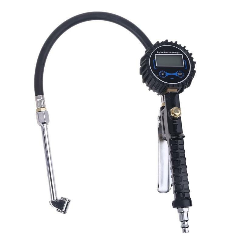 Car Digital Tire Inflator with Pressure Gauge Dual Head Air Chuck 32cm 12" Hose
