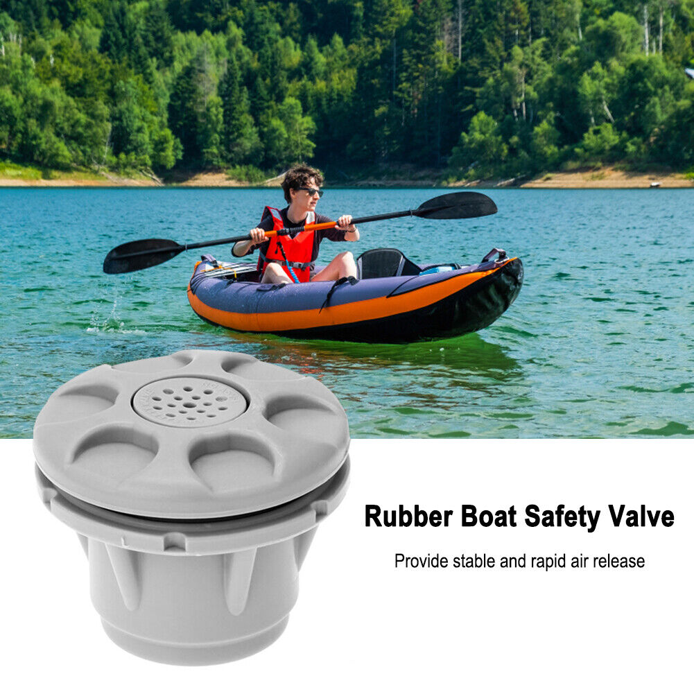 PVC Release Deflate Air Valve for Inflatable Boat Raft Dinghy Kayak (Grey)