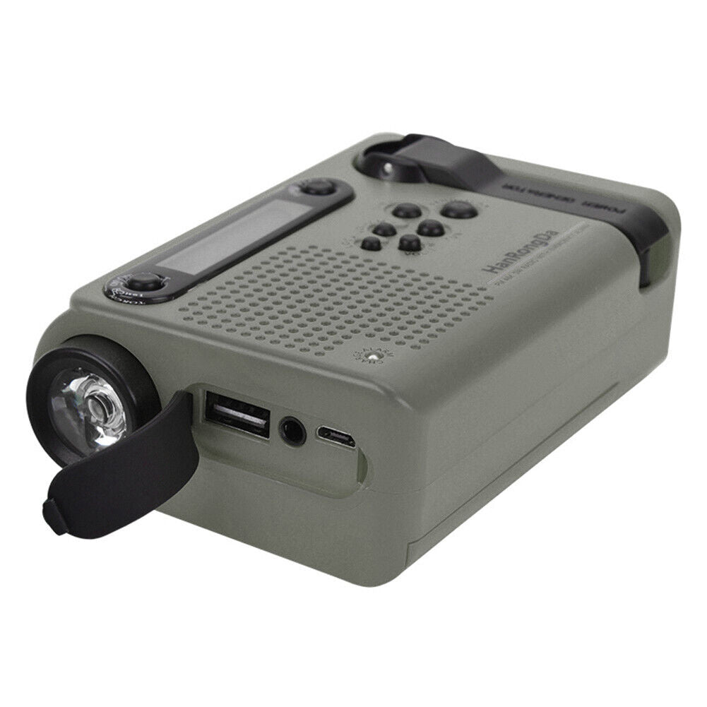 Full Band Solar Powered AM/FM/SW Radio Emergency LED Flashlight Power Bank
