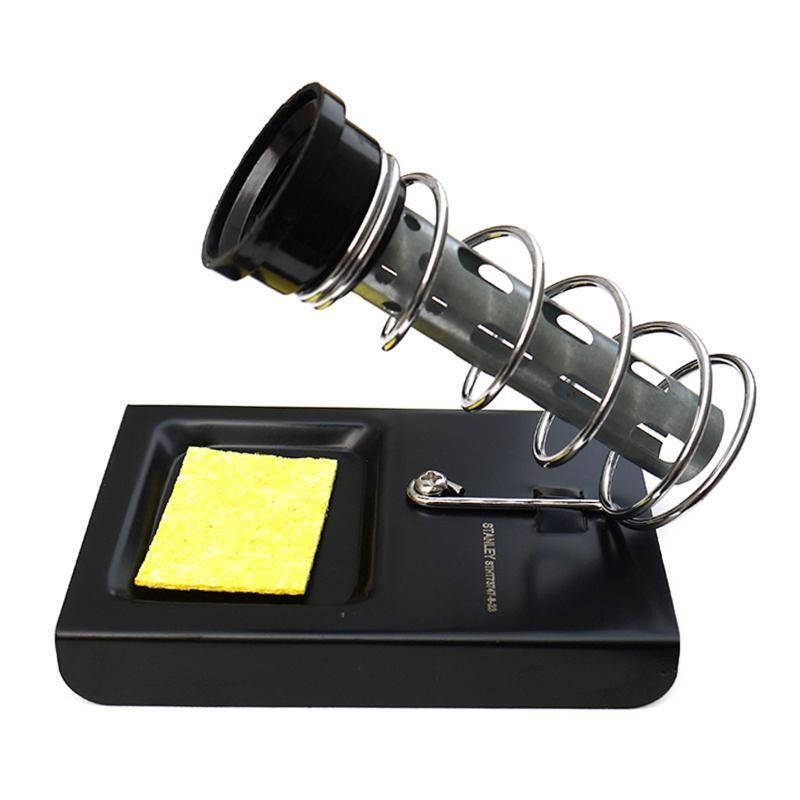 Soldering Iron Stand Heavy Duty Solder Iron Holder Metal Base w Cleaning Sponge