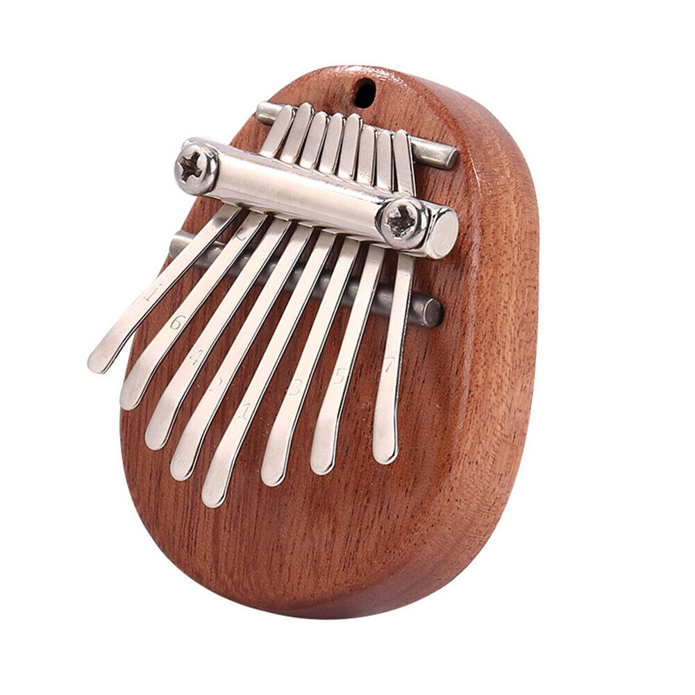 Percussion Musical Instrument Mahogany Wood Thumb Piano Mini 8 Keys Kalimba