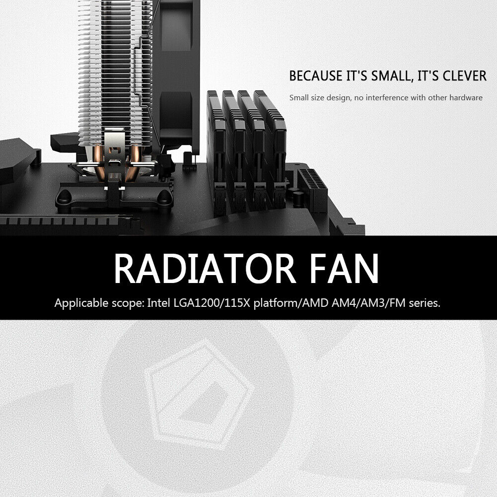 Desktop Computer CPU Radiator Fan for Intel LGA1200/115X Heat Cooler Part