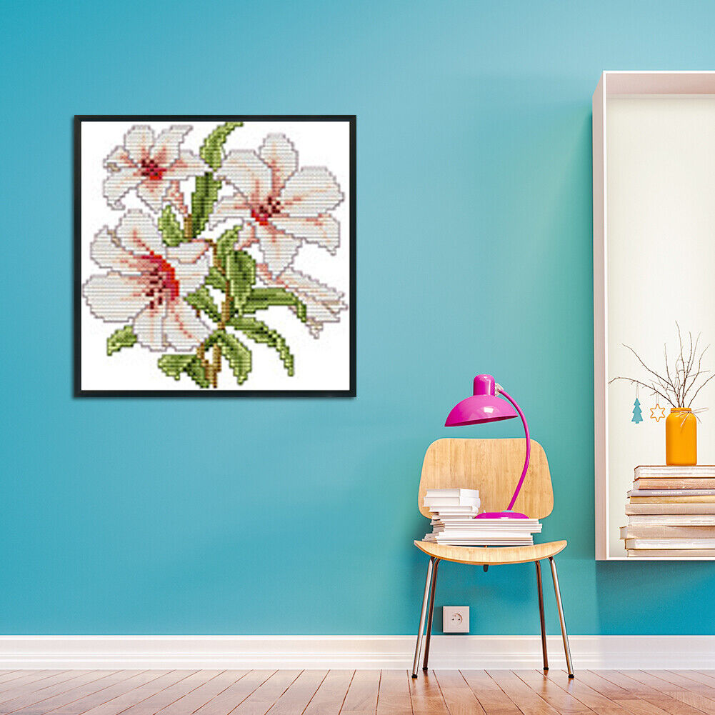 Flower Cross Stitch Kits DIY Stamped Embroidery 11CT Home Decoration (H449)