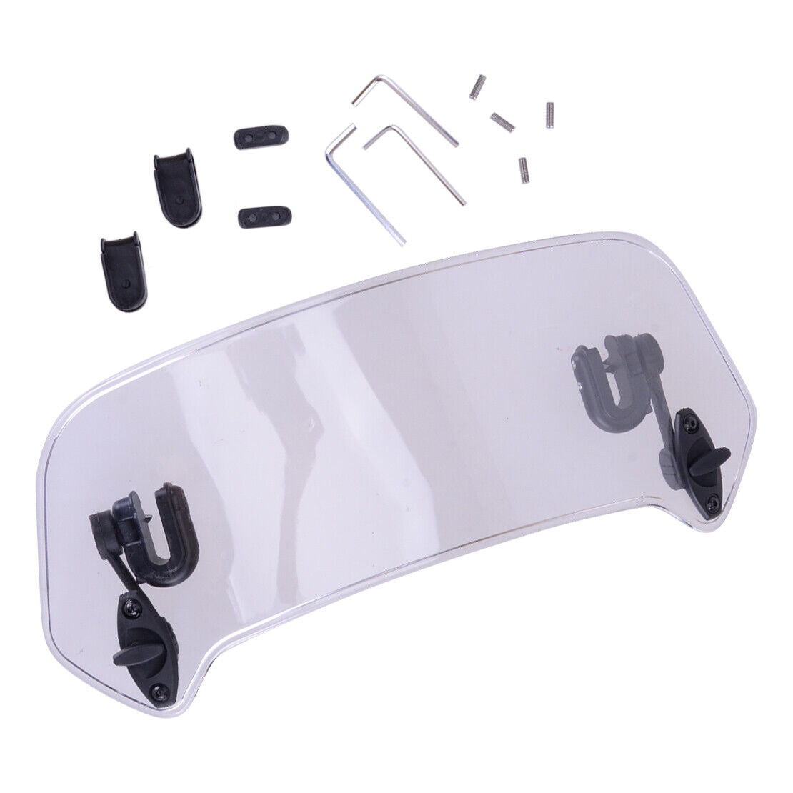 Adjustable Motorcycle Clip-On Windshield Extension Air Deflector fr Universal