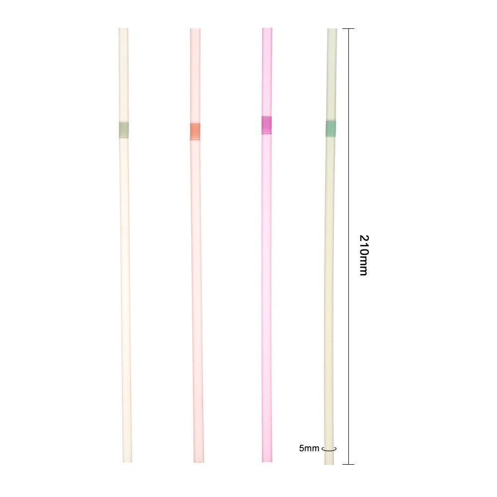 New Home Bar Party Disposable Extra Long Bend Drinking Straws Plastic Curved