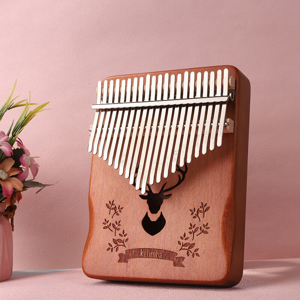 Kalimba 21 Key Thumb Piano Solid Portable Mbira Musical Instrument (Deer)