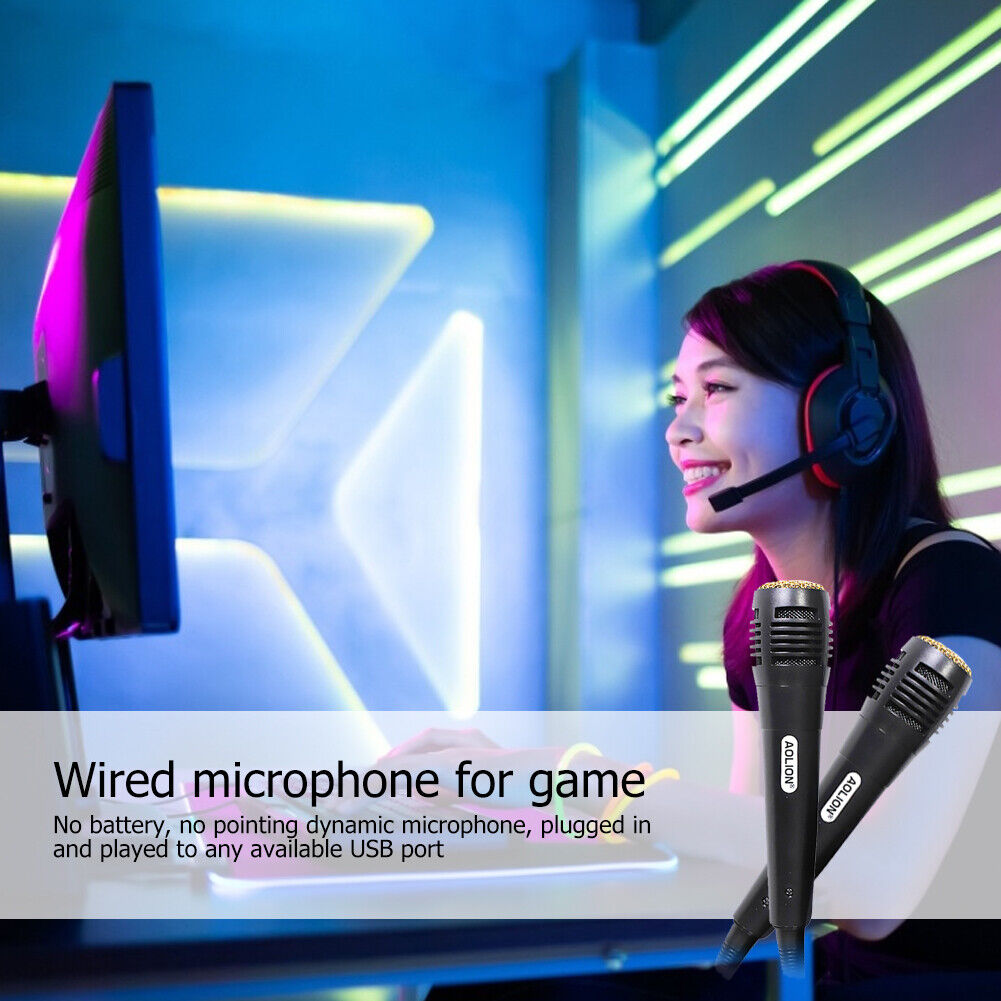 10ft USB Wired Microphone Mic for Nintendo Switch Wii Wii U Xbox PS5 PS4 PC