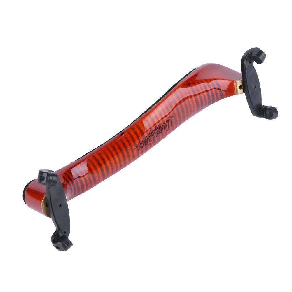 Adjustable Wood Rubber Violin Shoulder Rest Padded for 3/4 4/4 Size Violin