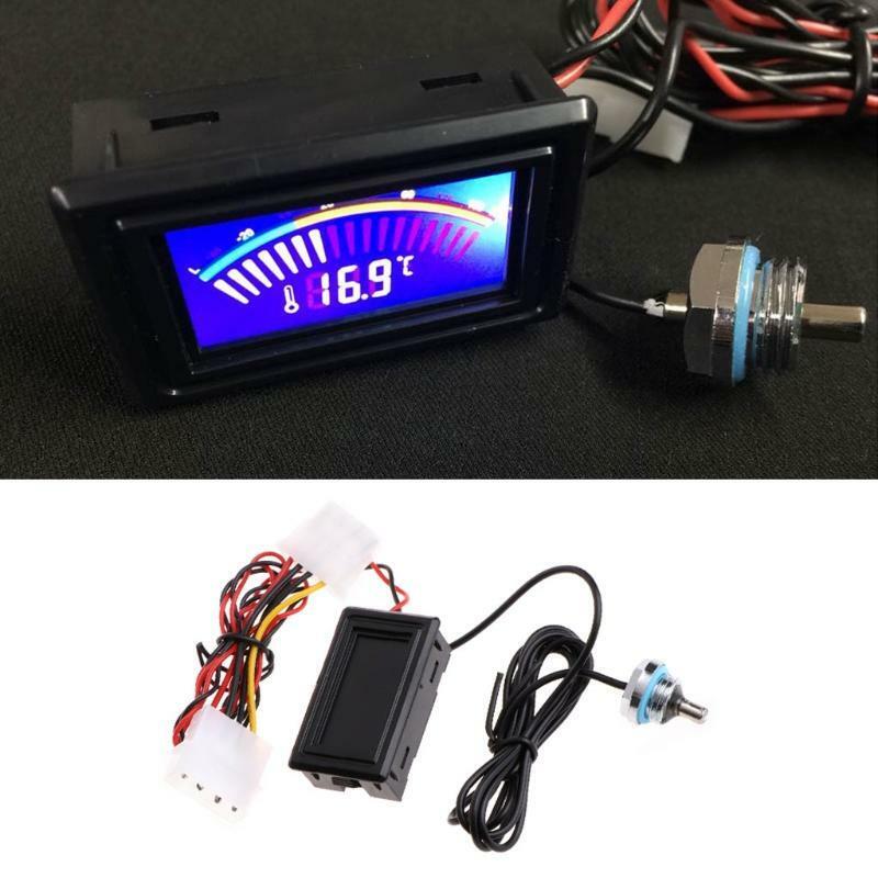 Water Cooling Analog Water Temperature Gauge Meter G1/4 Computer Thermodetector