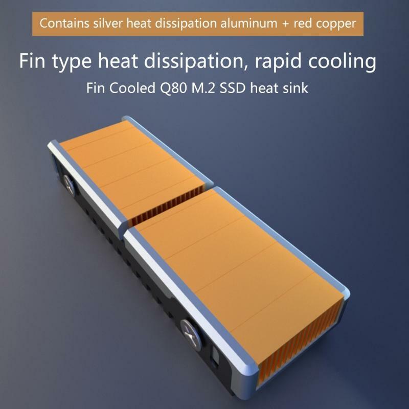 Copper M.2 SSD Hard Drive Radiator Cooling Pad PCIE NVME 2280 Cooler Heatsink
