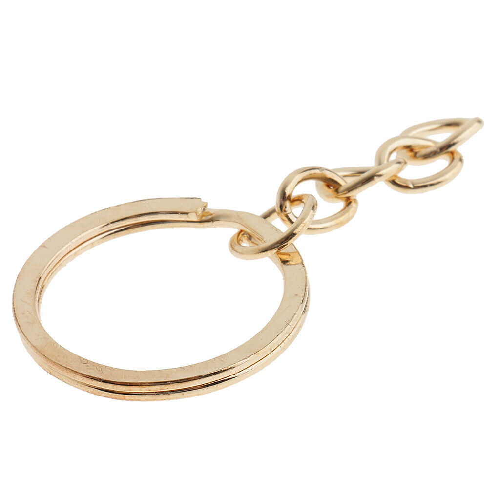 Set of 50pcs Key Ring Blank Keychains Split    Findings 4  20mm