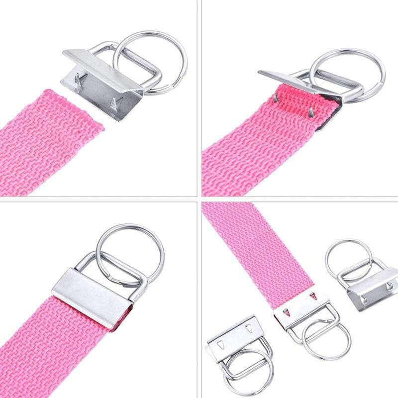 50PCS Lanyard Key Fob Hardware 1 Inch for Keychain and Wristlet Clamp DIY Craft