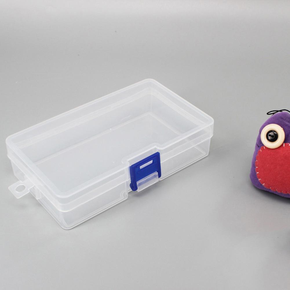 Small Transparent Plastic Storage Box Jewelry Parts Functional Boxes (Blue
