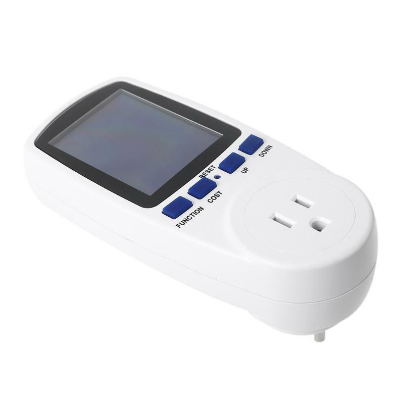 Plug in Power Meter Electricity Analyzer LCD Backlight Plug in Socket Wattmeter
