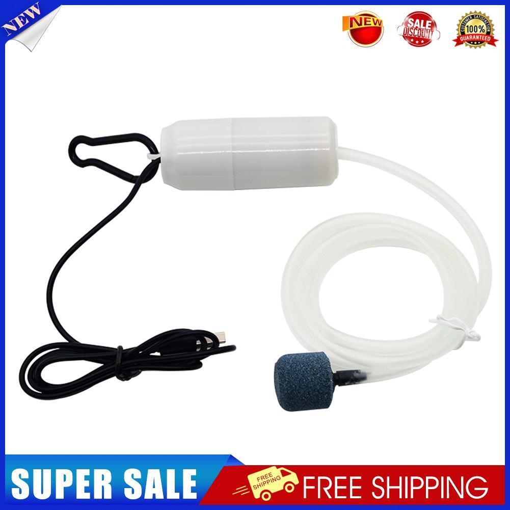 Aquarium Oxygen Air Pump Fish Tank Silent Air Compressor Aerator (White)