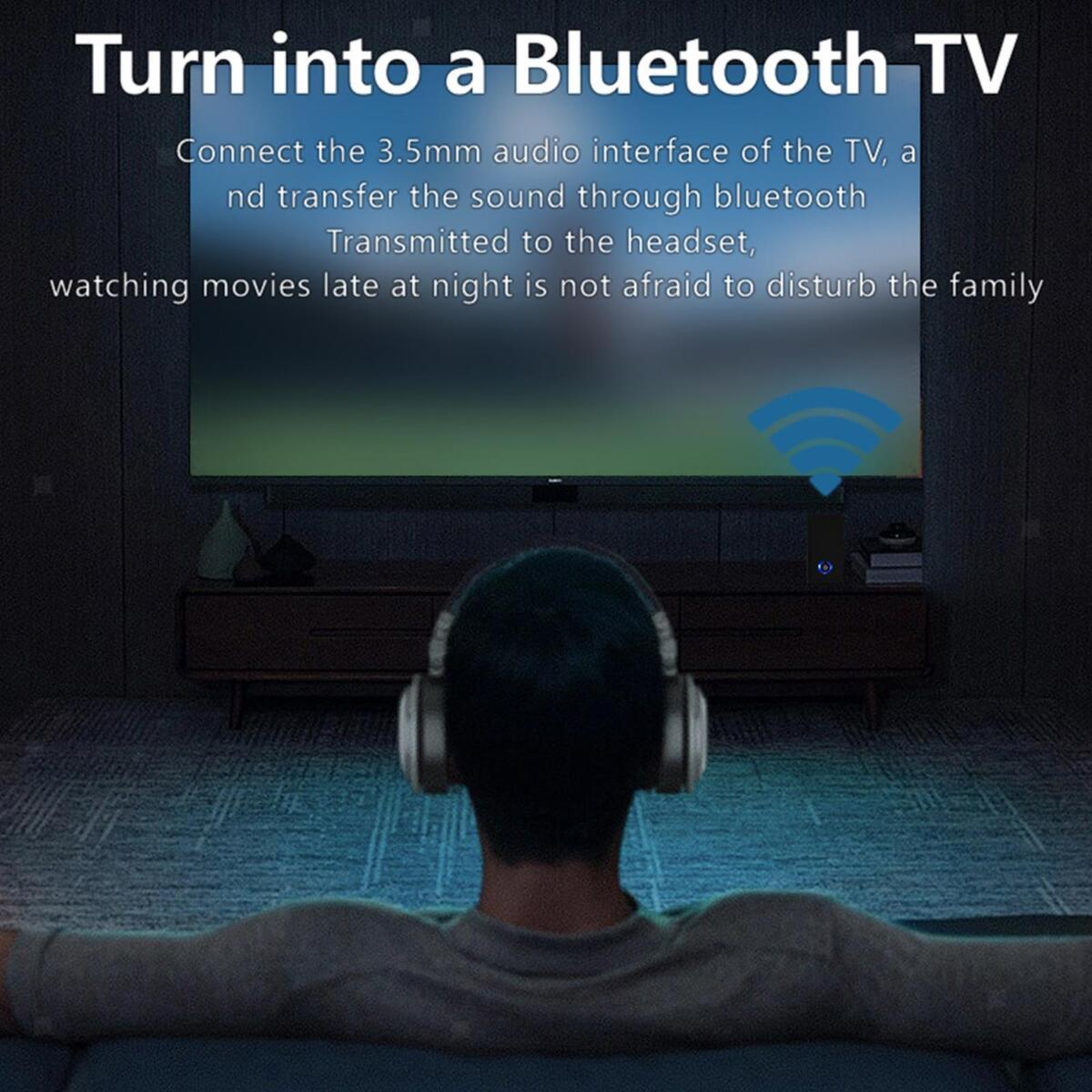 Portable 5.2 Transmitter Receiver USB Adapter Receiver for TV Speakers