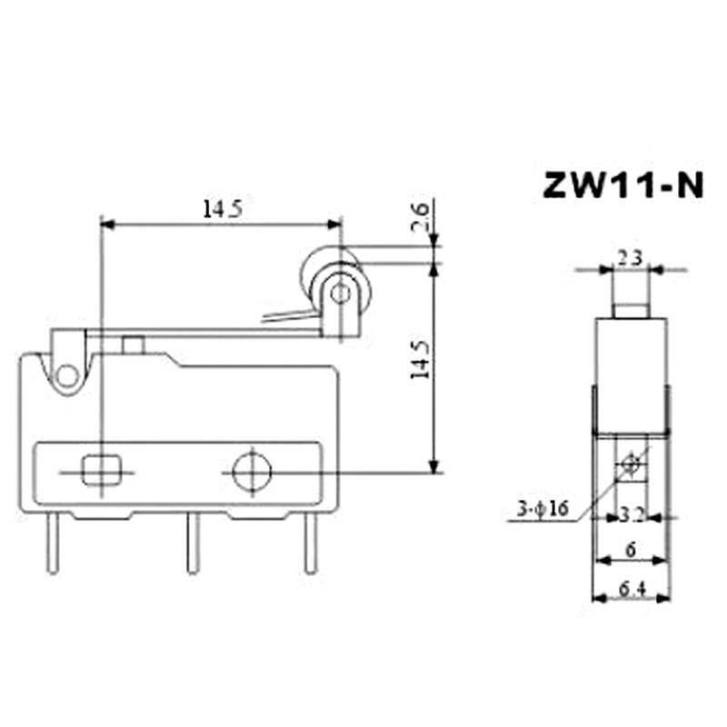 10 Pcs KW11-3Z Limit Switch SPDT 3 Pin Momentary Hinge Roller Lever Micro Switch