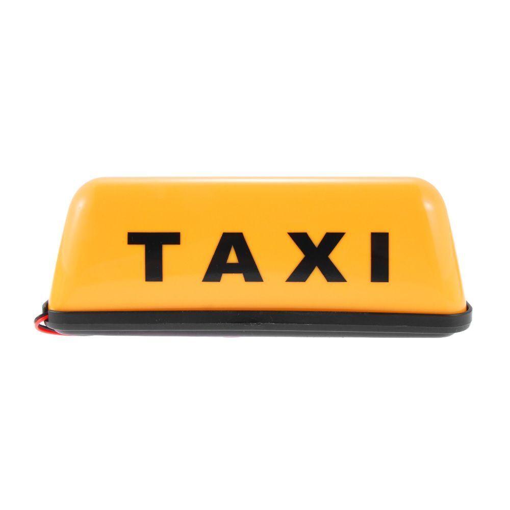 Yellow Base Adhesive Universal Taxi Sign Car Sign Lamp Cab Roof Top Topper 12V