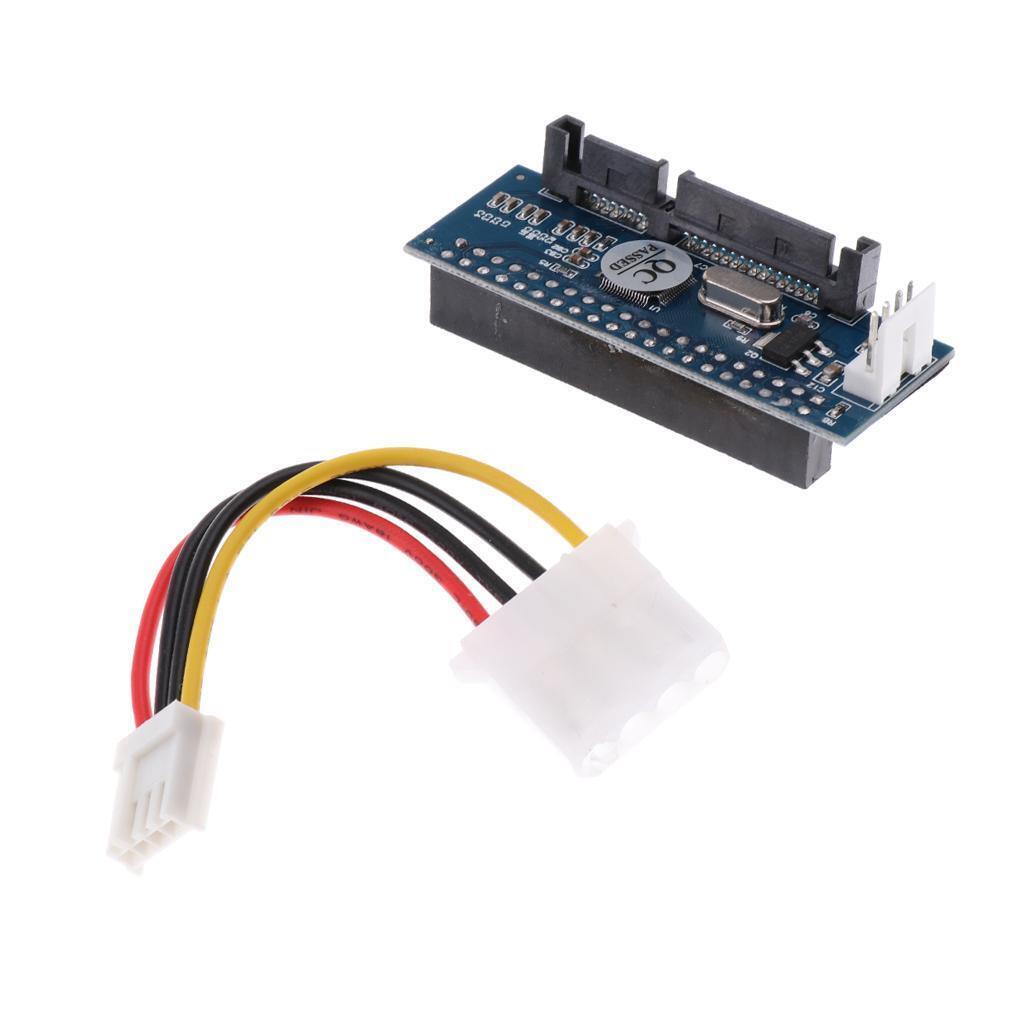 PATA/40Pin IDE Female to SATA Serial 7+15Pin Male Adapter Card for 3.5"