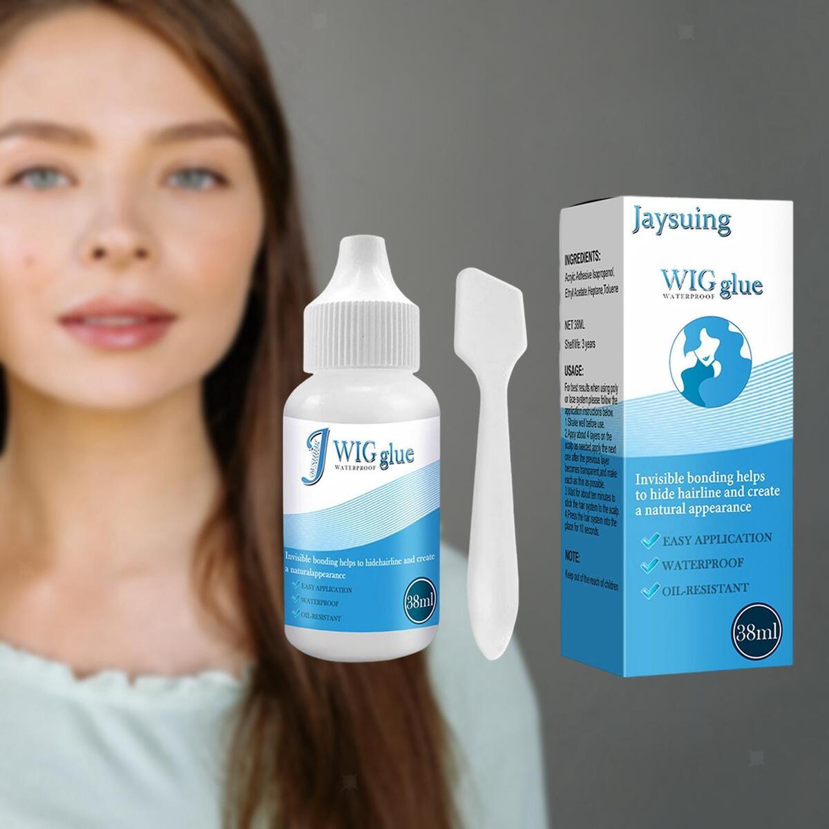 Lace Wig Glue Invisible Bonding Glue for Lace Hairpiece Oily Scalps 38ml