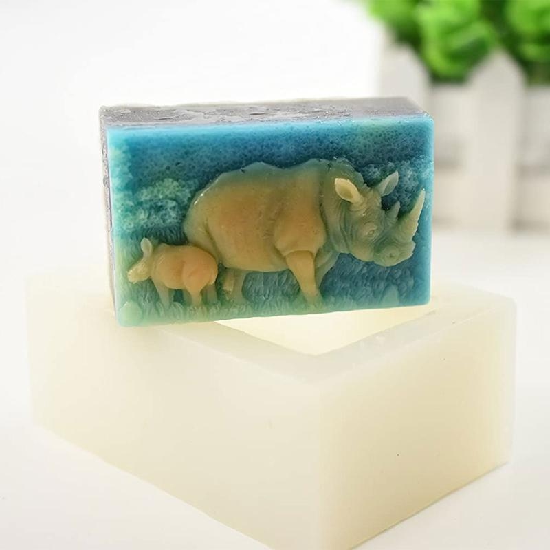 Cake Chocolate Soap DIY Mold Cake Rhino Shape Juice Mold Reusable Decorating