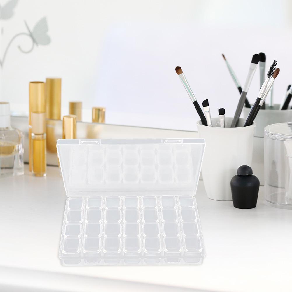 28 Grids Nail Storage Box Art Alex Transparent Organizer Makeup Beauty Tool