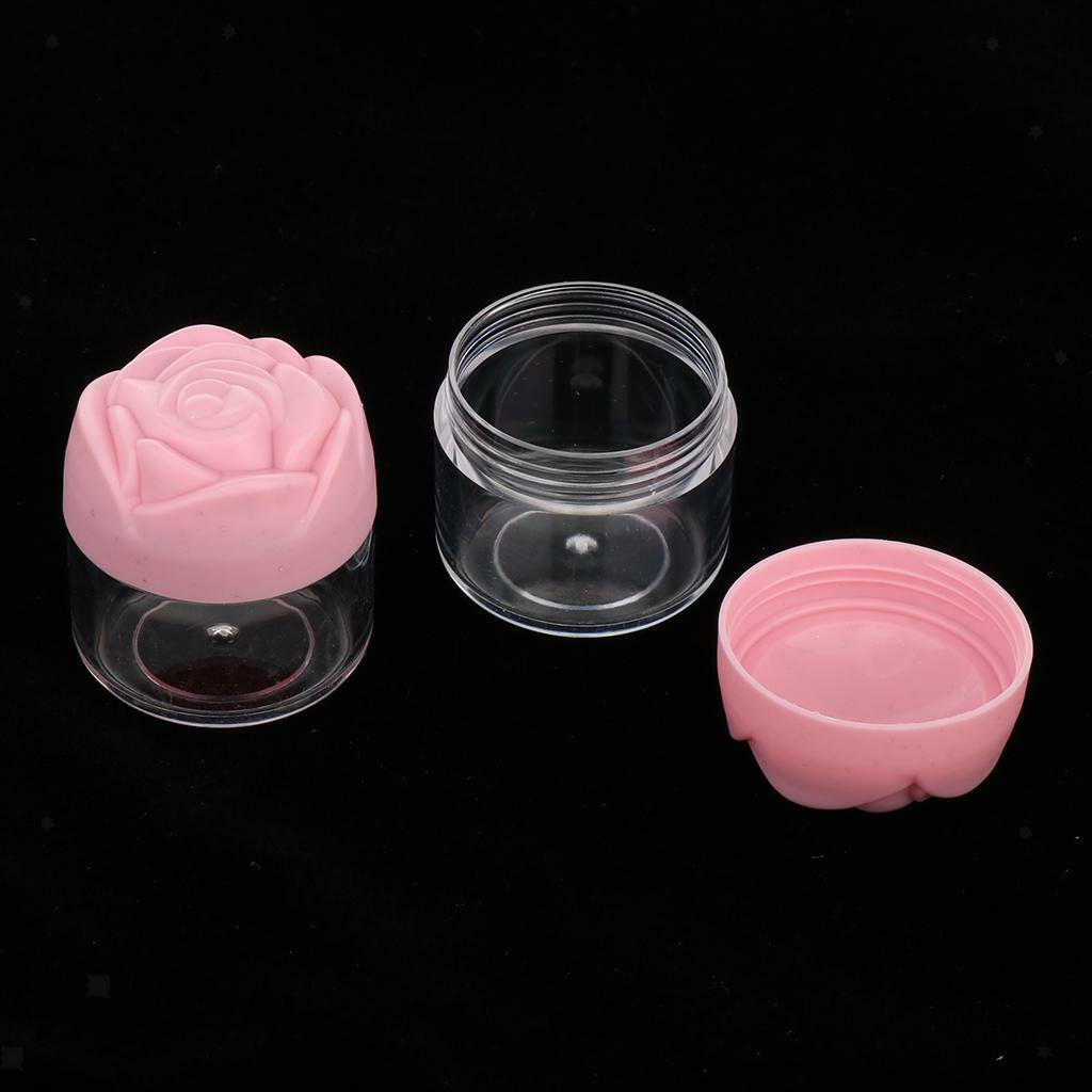 20 Pieces Empty Plastic  Lotion Glitters Cosmetic Containers Jar w/ Lid