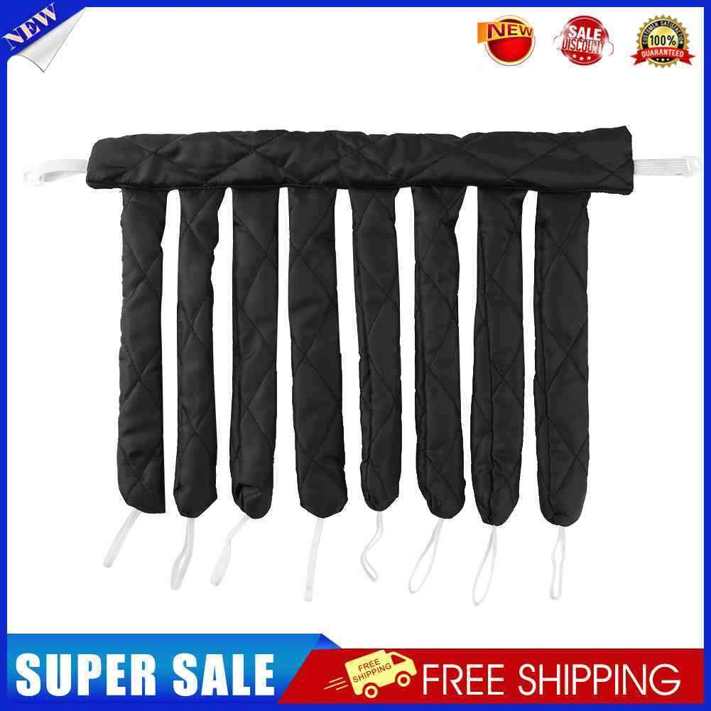 Heatless Spiral Curlers Sleeping Headband Hair Curler Hair Styling (Black)