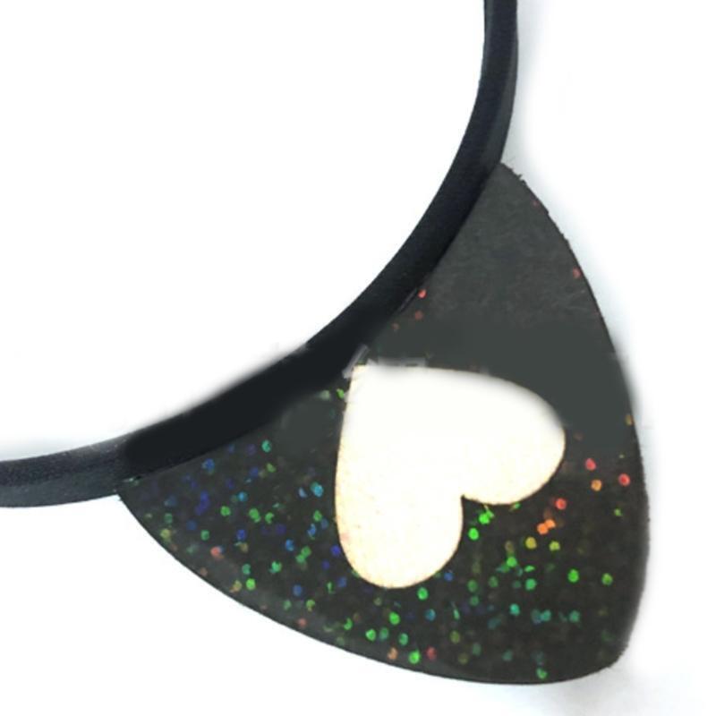 Novelty Headband Heart Pattern Kitten Ear Shape Hairhoop for Women Hair Hoop