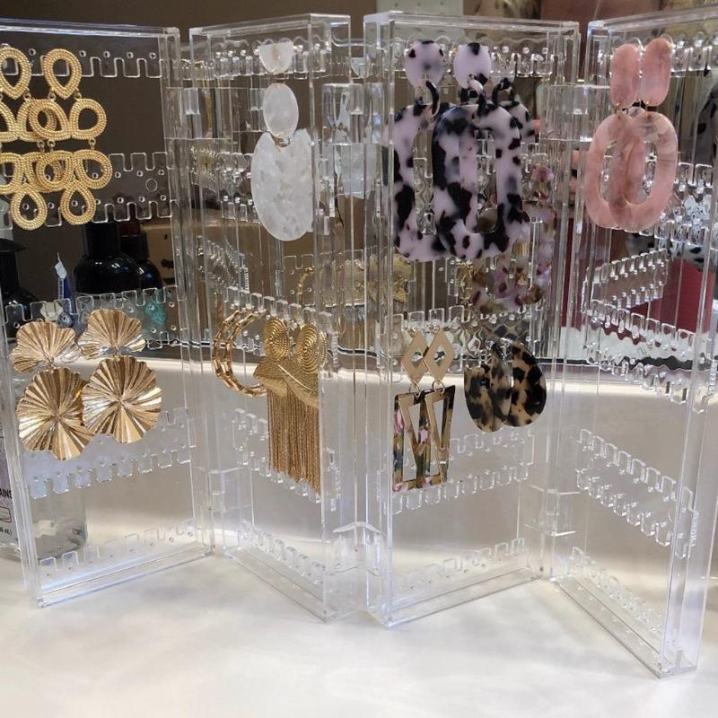 Necklace Storage Rack Jewelry Display Rack Acrylic Folding Earrings Storage Rack