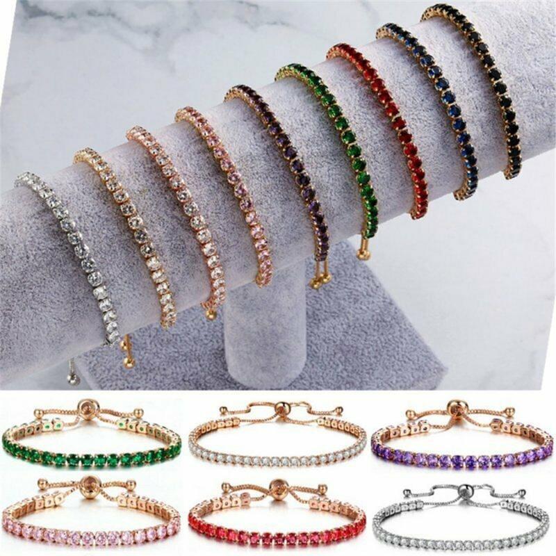 Classic Tennis Bracelet Jewelry Gift for Women | Adjustable Slider Bracelet