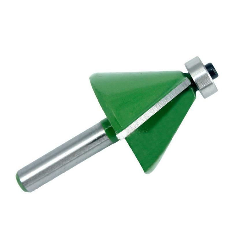 5 Pcs 8mm Shank Milling Cutter Portable Chamfer Router Bits 11.25 15 22.5 30 45°