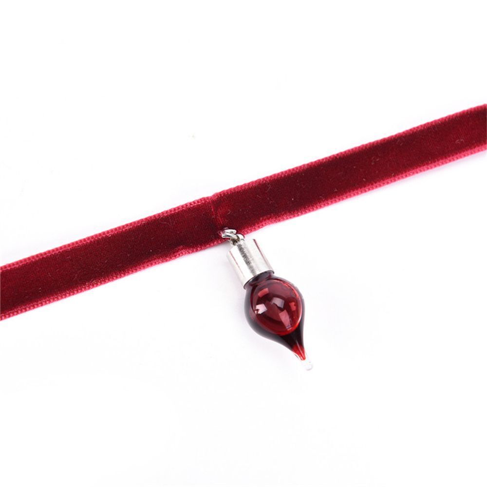 Transparent Blood Glass Bottles Necklace Vampire Diaries Pendant Chocker