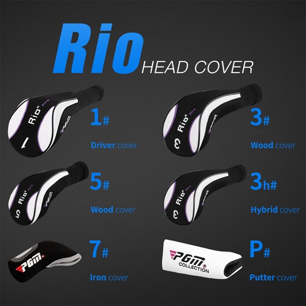 13pcs Outdoor Game HQ Diving Cloth Golf Head Cover Drive Wood Hybrid Iron Putter