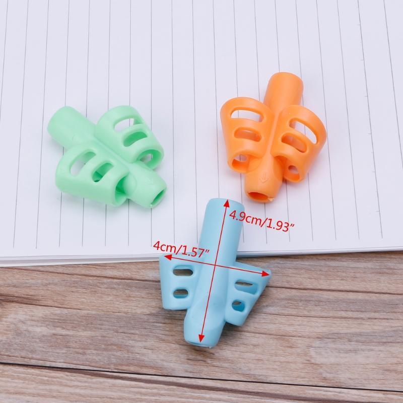 Pack of 3 Silicone Pencil Grips for Kids Handwriting Writing Aid Gripper Finger