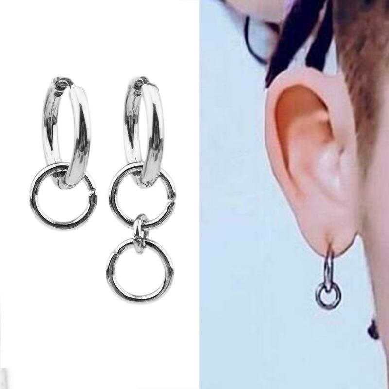 Polished Circle Earrings Gothic Yibo Style Jewelry Gift Awards Commemoration