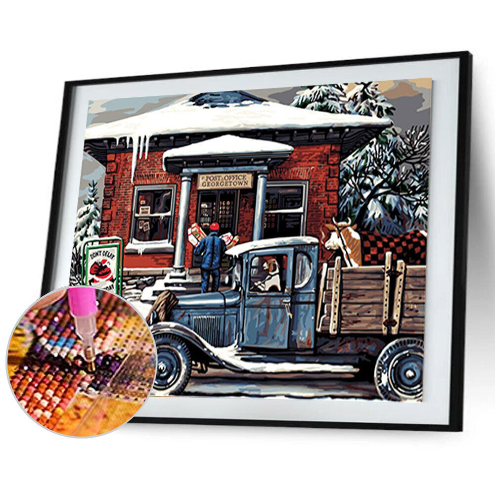 Night Light Snow DIY Full Drill Diamond Painting Embroidery Cross Stitch