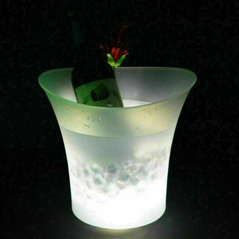Light Up Bar Wine Drinks Cooler Table Light LED Ice Bucket 5L Color Changing